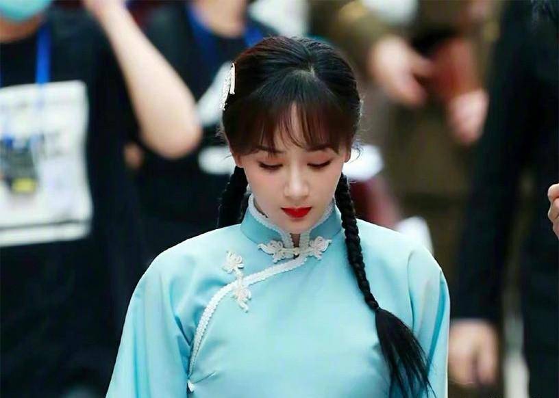 9位女星民国风麻花辫!