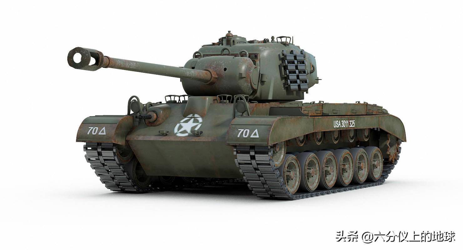 二战兵器精选高清图集—美国m-26"潘兴"重型坦克_火炮_基本_装备