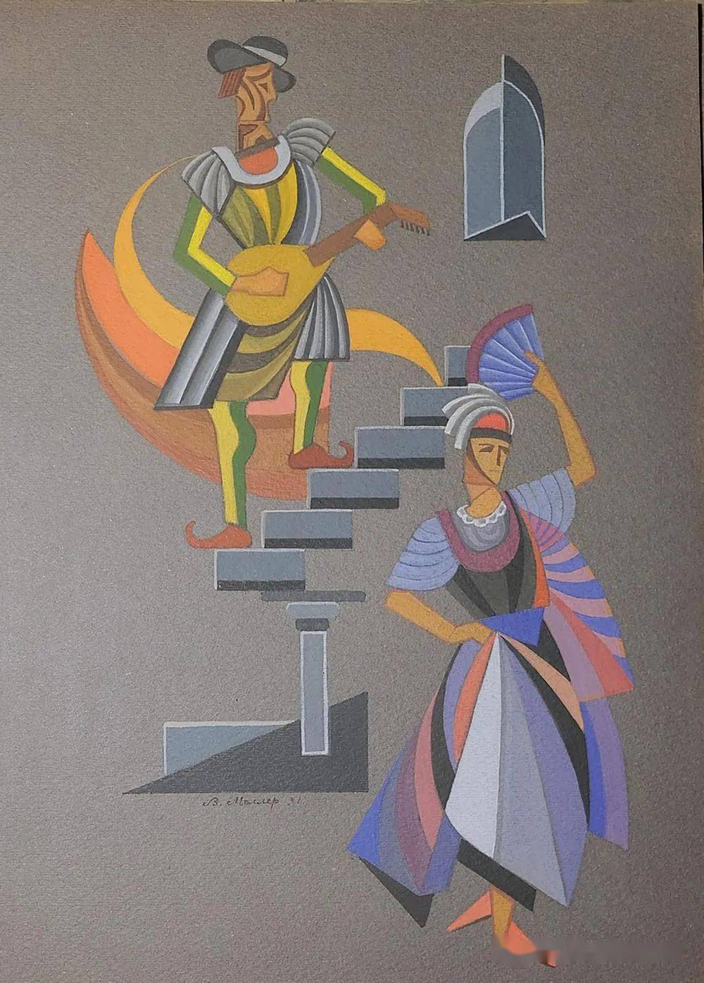 vadym·meller(1884-1962)是乌克兰苏维埃画家,前卫立体主义,构成主义