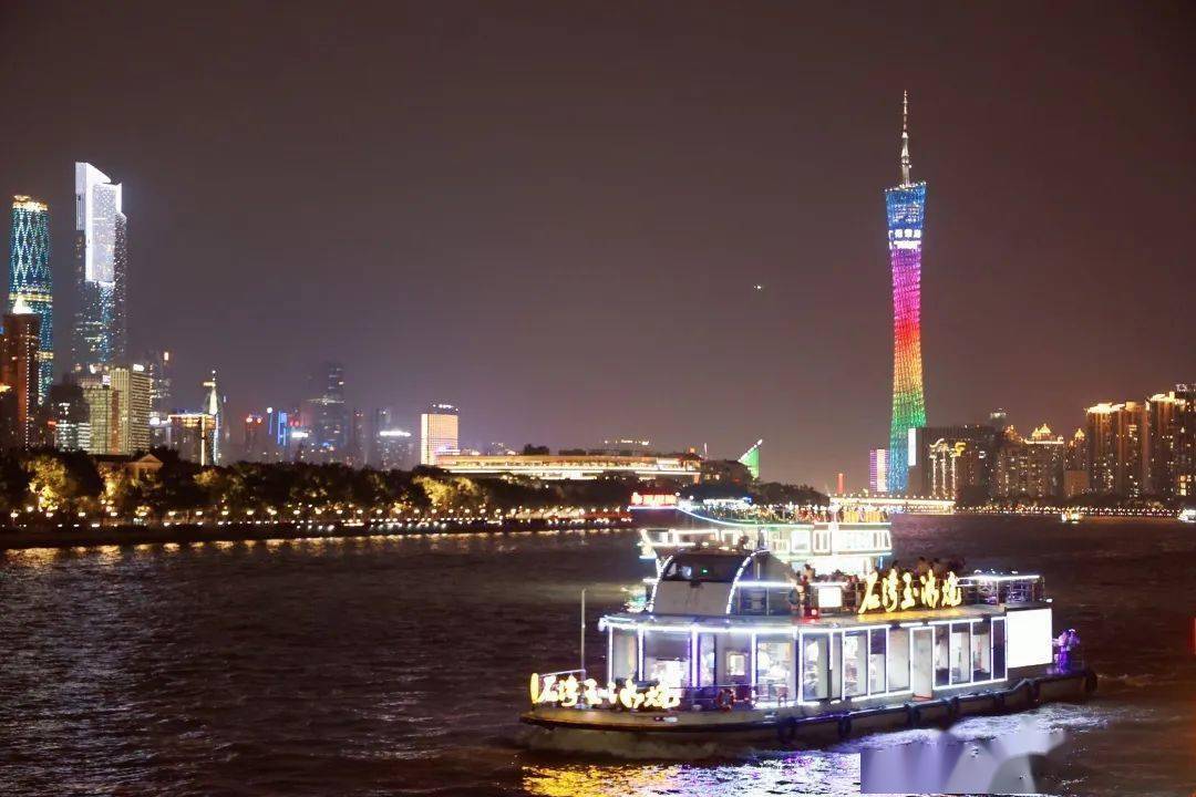 广州珠江夜游简笔画图片