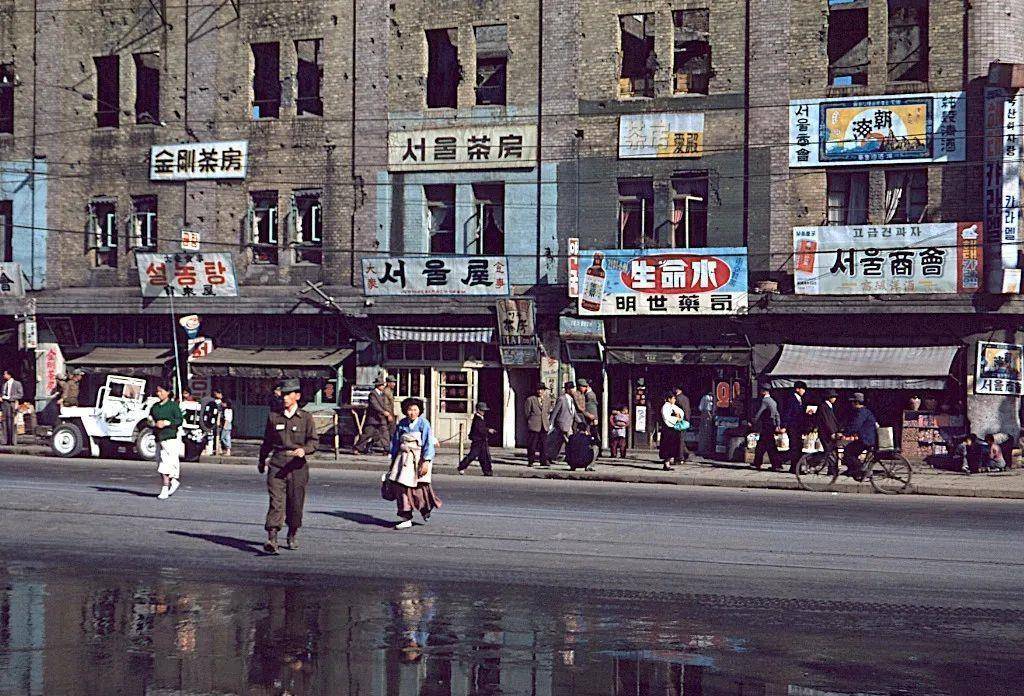 美军士兵镜头下的韩国,1950年代_街景_汉江_釜山