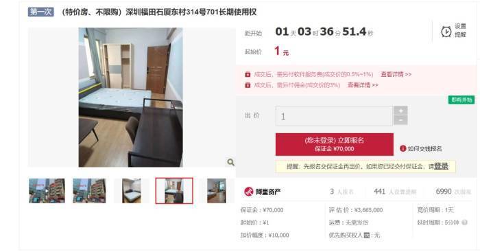 深圳多套估价过百万房源“1元起拍”，小产权房赫然位列其中，捡漏还是陷阱？_拍卖_公司_华夏
