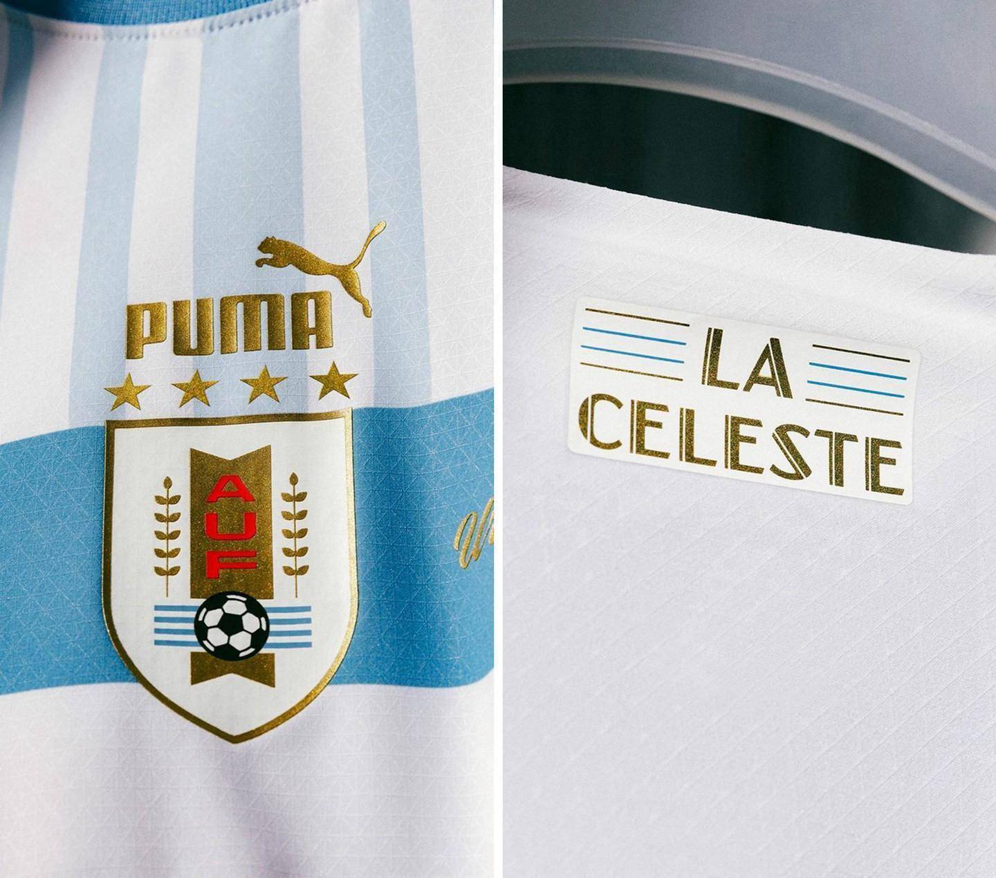 puma发布乌拉圭国家队2022世界杯客场球衣_白色_的设计_边框
