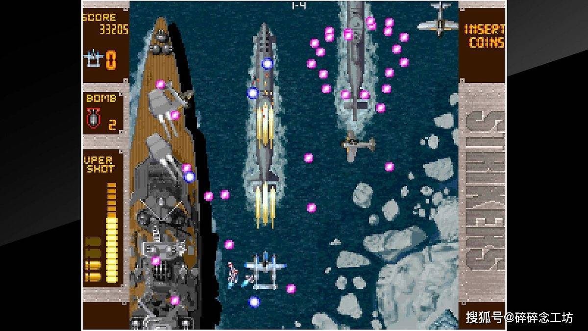 1999年,彩京推出了街机版《打击者1945 plus》(strikers 1945 plus)