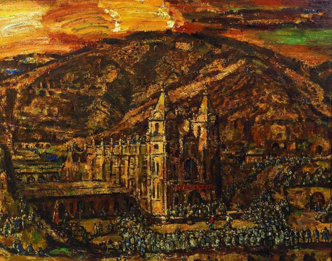 全国美术作品展精选 176_cm_油画_红旗渠