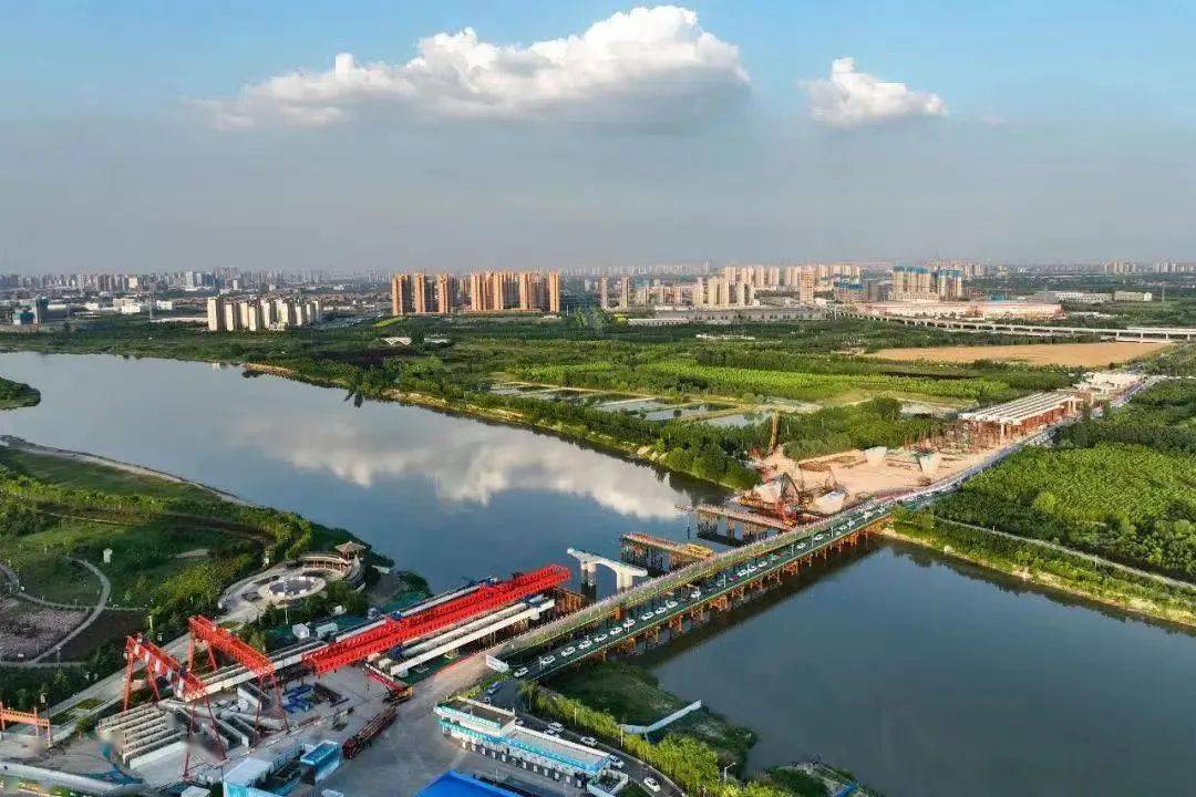 助力西咸互联互通,渭河上的这座大桥"雏形初现"_咸阳_沣西_西安