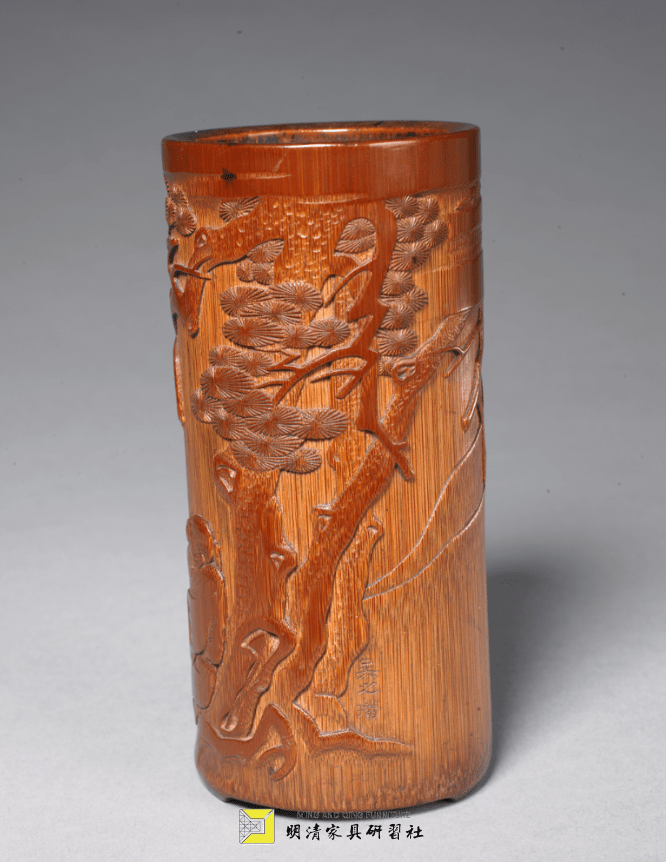 桌案良友 | 浅说竹雕笔筒艺术_故宫博物院_竹刻_雕刻