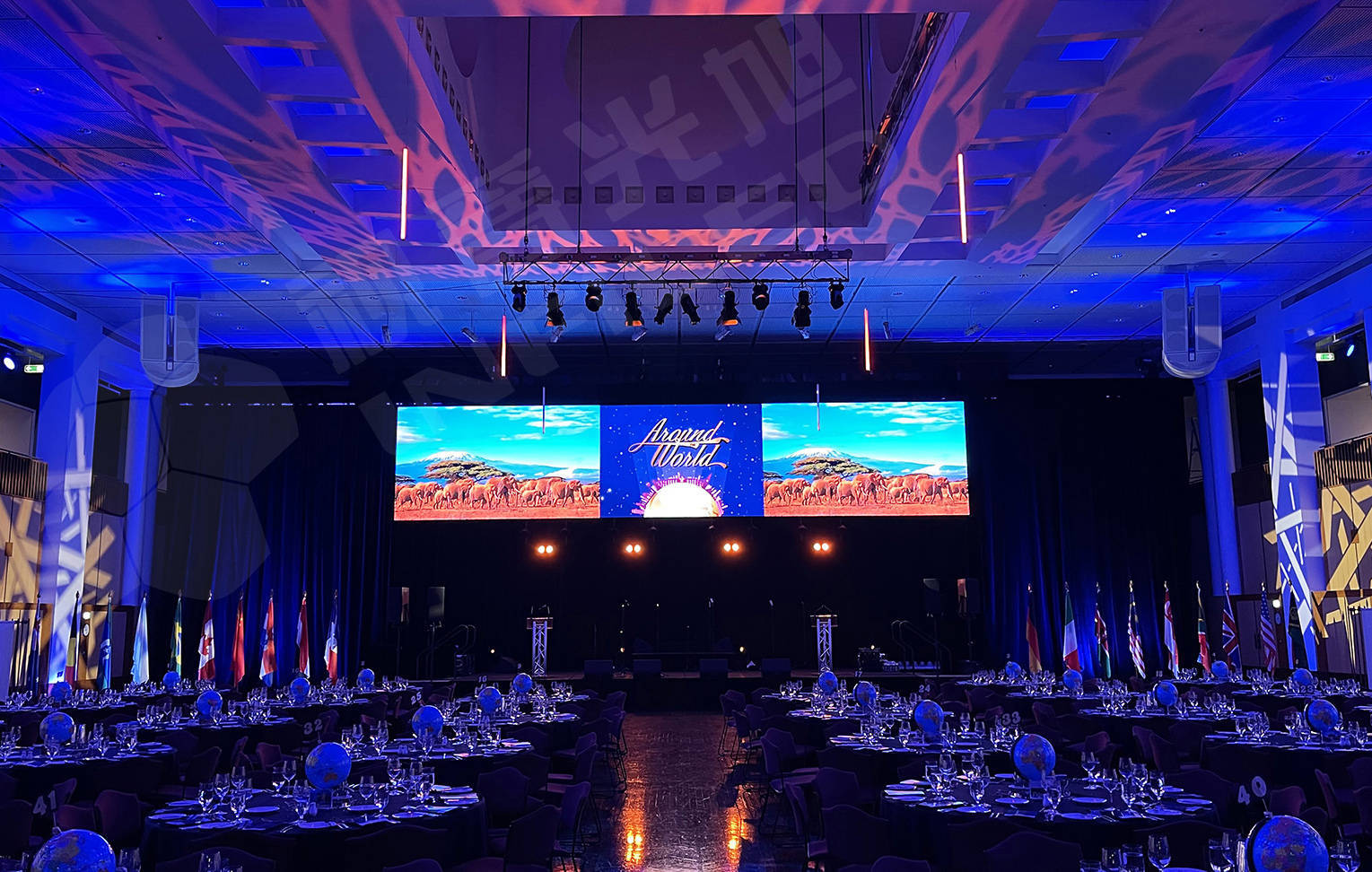 视爵光旭led显示屏点亮澳大利亚房产委员会晚会现场_活动_行业_画面