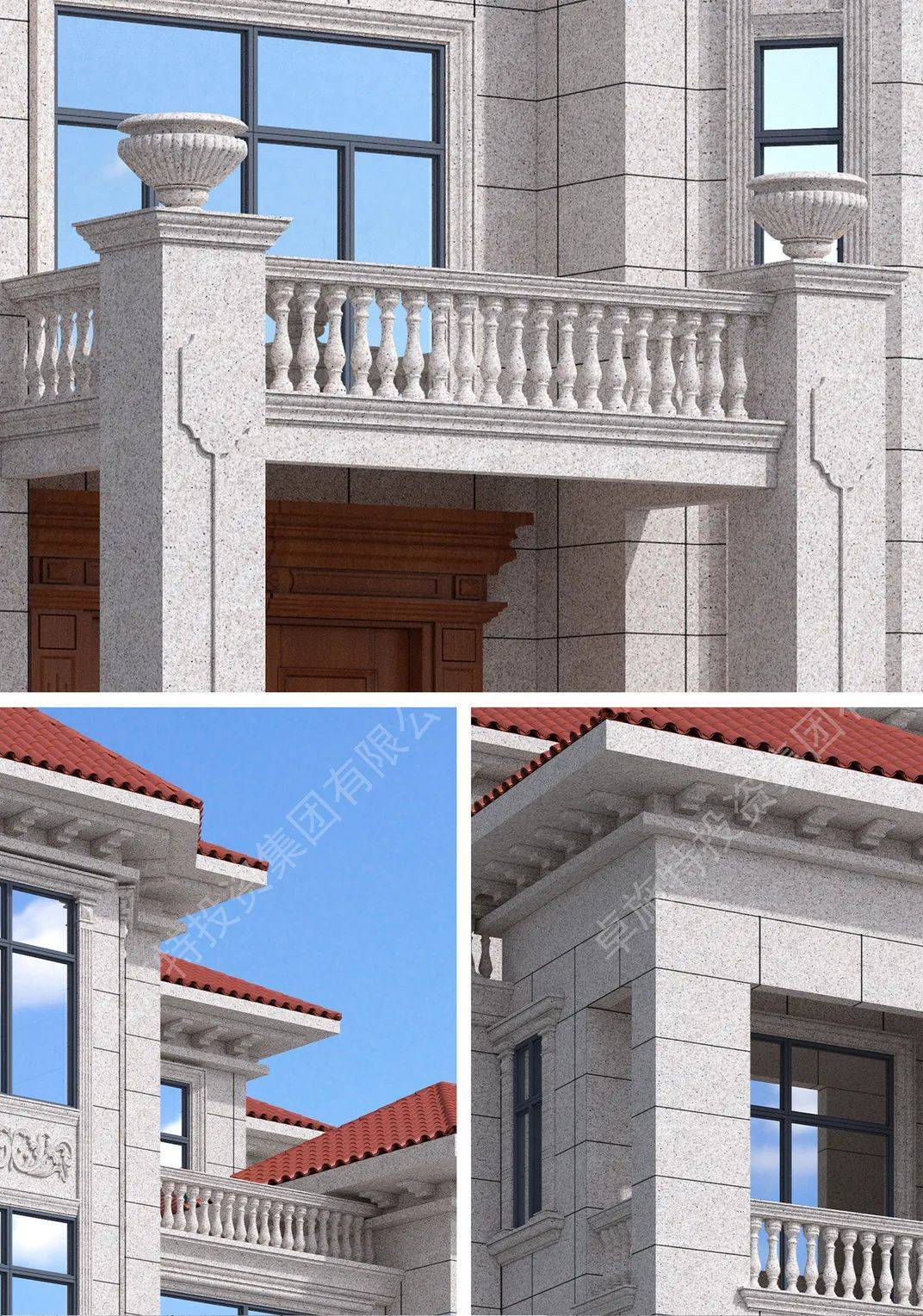 仿石漆经典色系,欧普森雪花白,质感逼真使用寿命长_别墅_建筑_线条