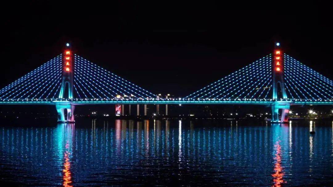 洲心大桥欣赏夜夜绽放的灯光表演洲心大桥首选坐船想要看清远漂亮的夜