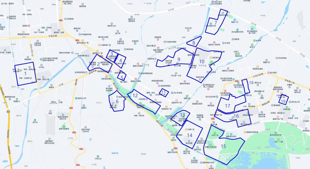 西昌市街道划分区域图片