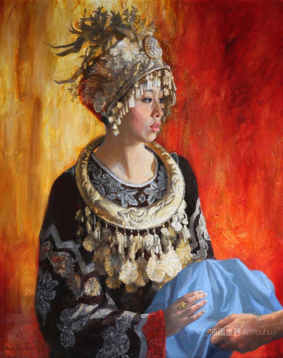 列宾美术学院教授,俄罗斯画家阿勒森·库尔巴诺夫人物油画作品欣赏.