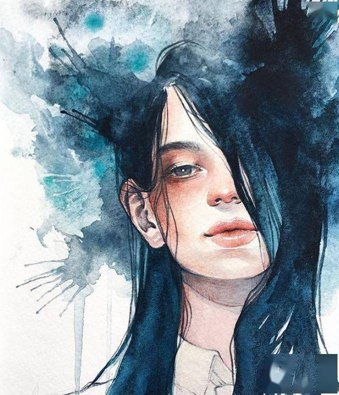 时尚插画风格探索|kelogsloops笔下沉睡的忧郁灵魂和墨蓝色的畅想