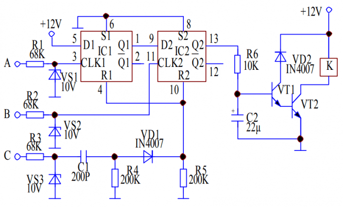 三相交流电相序检测电路方案设计_工作_继电器_负载
