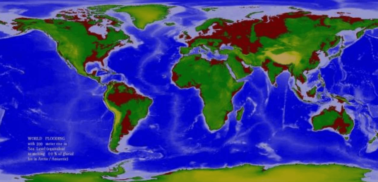 全球海平面最高或上升66米，世界变成什么样，中国会怎么样？