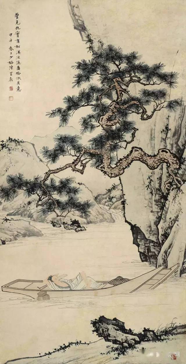 天才画家 陈少梅 精品60幅_唐寅_高士_天津
