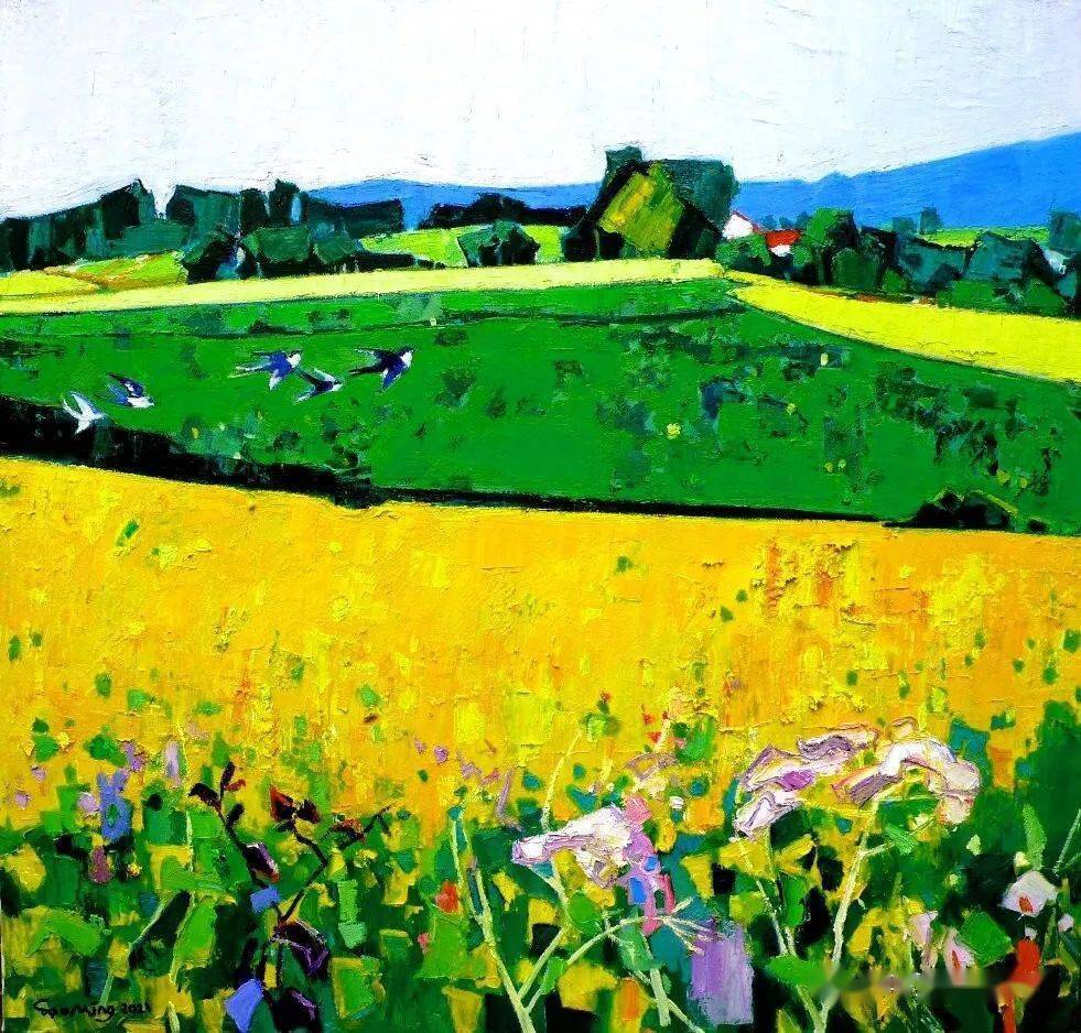 2022 高鸣 油画新作_cm_安徽省_野草