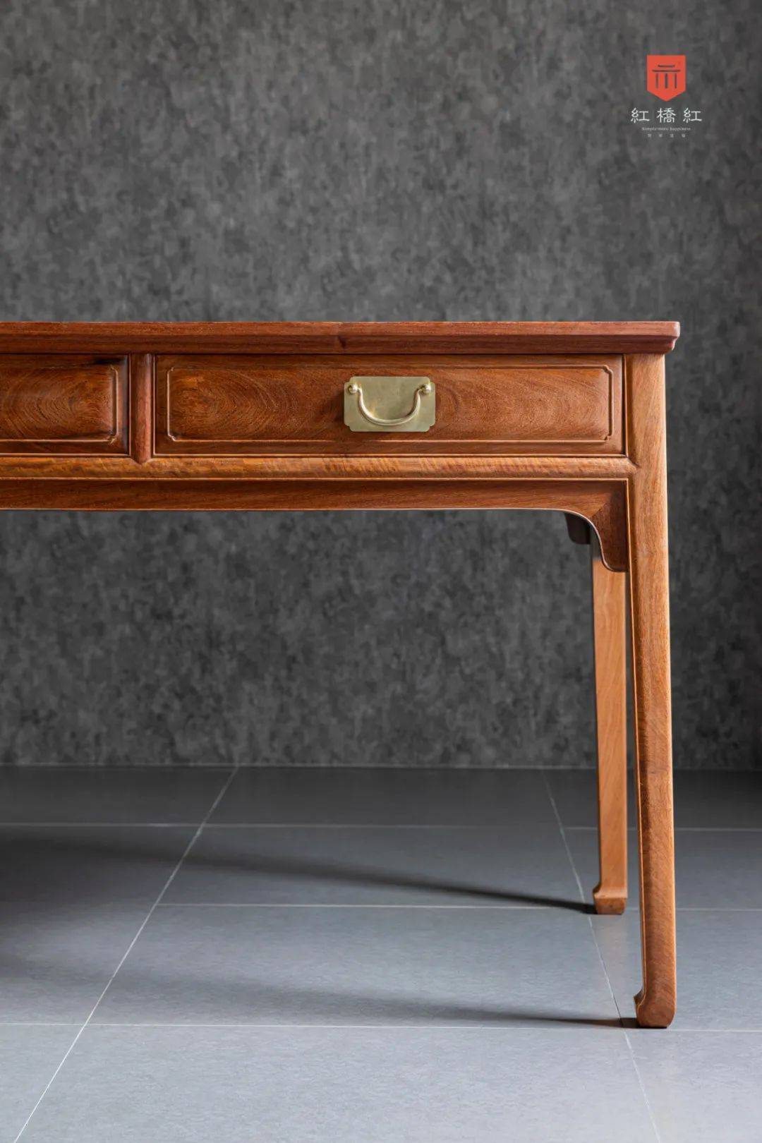 红桥红 | 朴素大方 以用为美 马蹄足明式小书桌_边线_阳线_抽屉