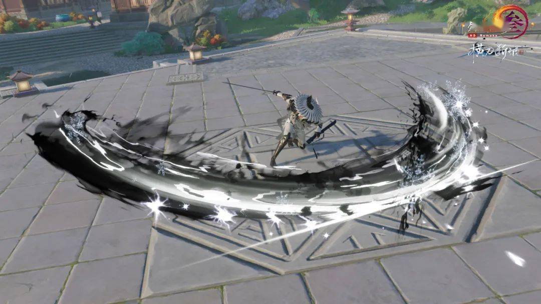 手持横刀,挥斩层峦,水墨刀