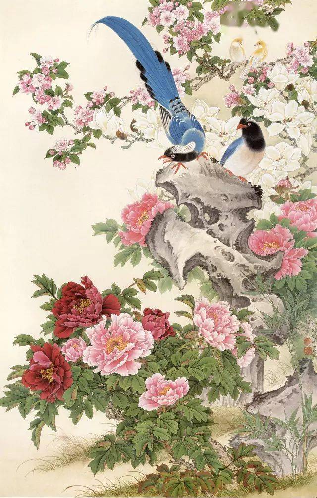 画风严谨工丽,颇尽精微;重色彩神韵,以形写神;生活气息浓郁,内涵丰富