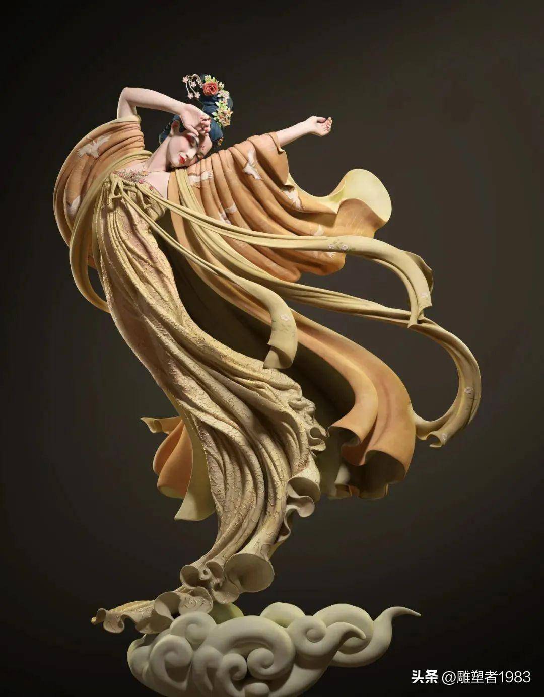 3d雕塑界大佬,把"数字"变成妖娆艳丽的古典美女,展现中国质感_罗其胜