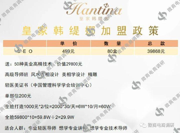 臻诺熹旗下皇家韩缇娜承诺一分钟就见效 四级代理模式(图15)