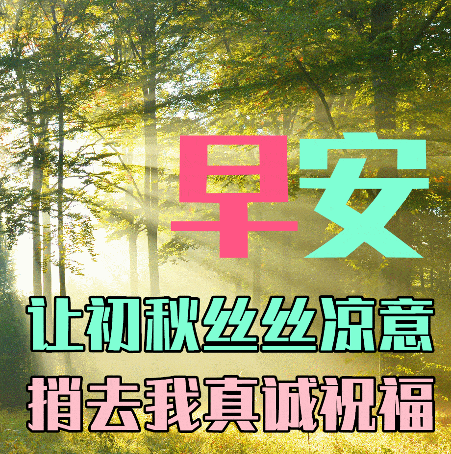 9月17日最漂亮早上好动态表情图片大全,最美清晨早安问候祝福语图片