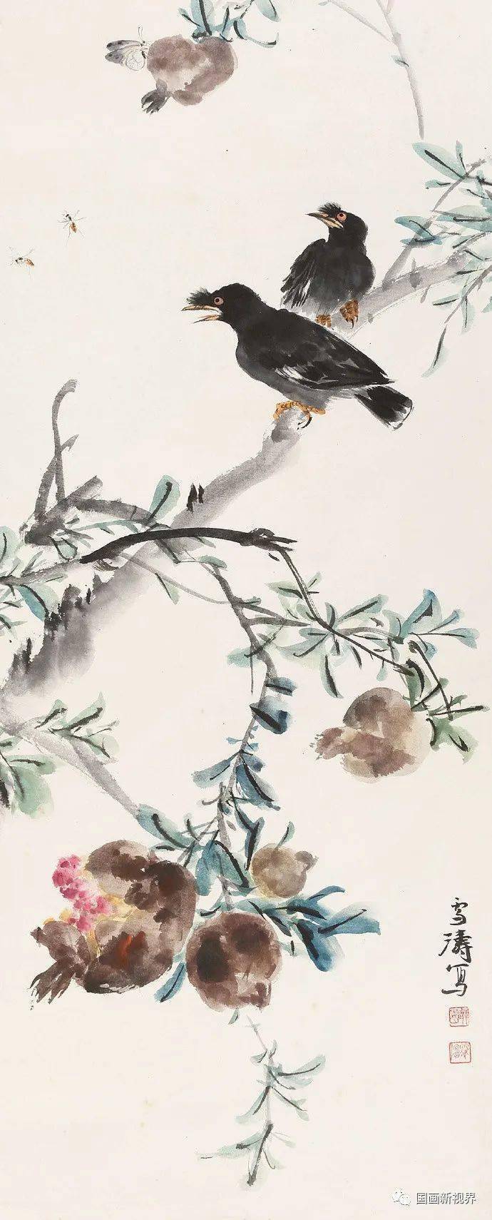 王雪濤花鳥四屏| Wang Xuetao, Flowers and Animals | Fine
