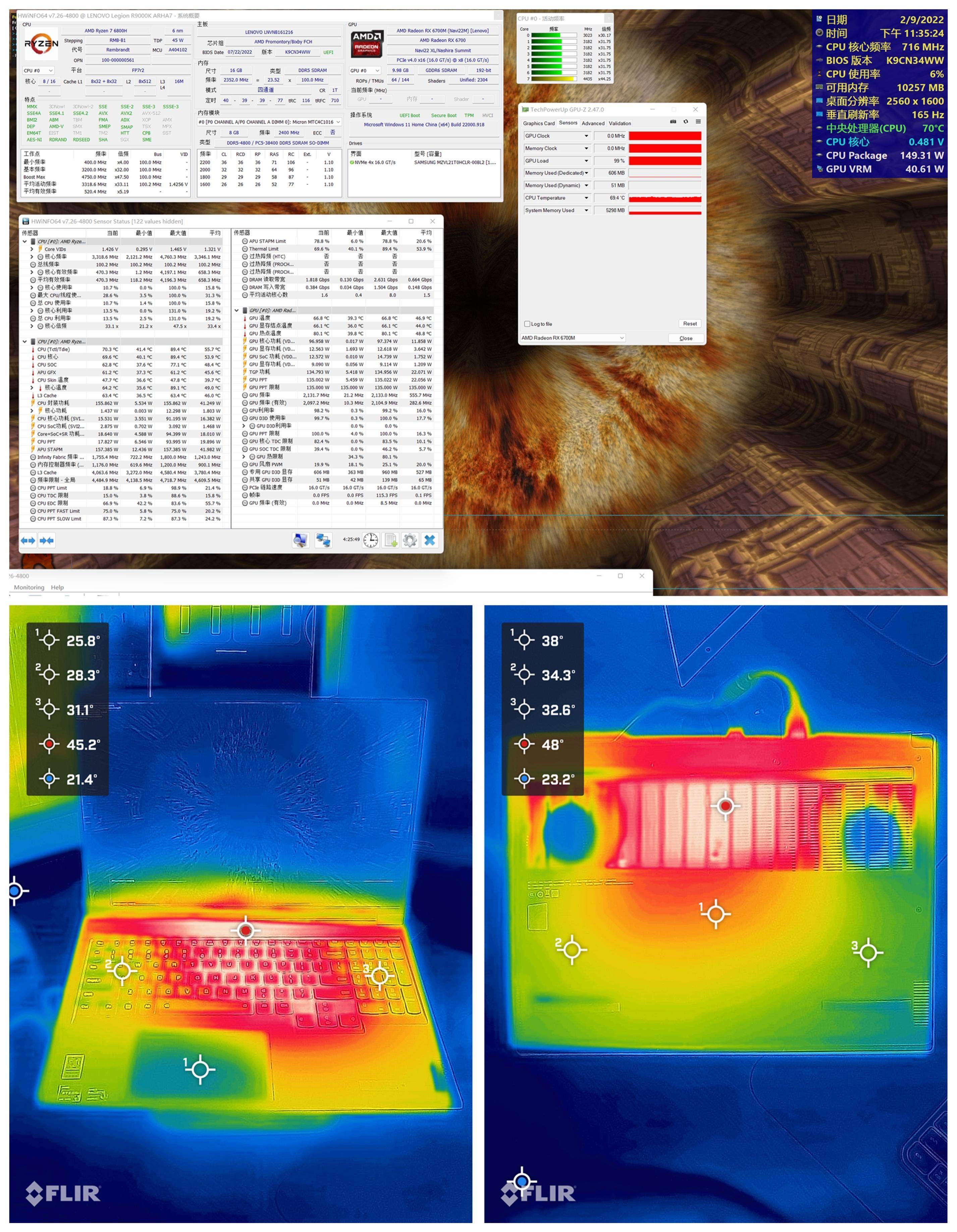 AMD 锐龙 7 6800H + RX 6700M 的双 A 超旗舰游戏本,联想拯救者 R9000K 测评