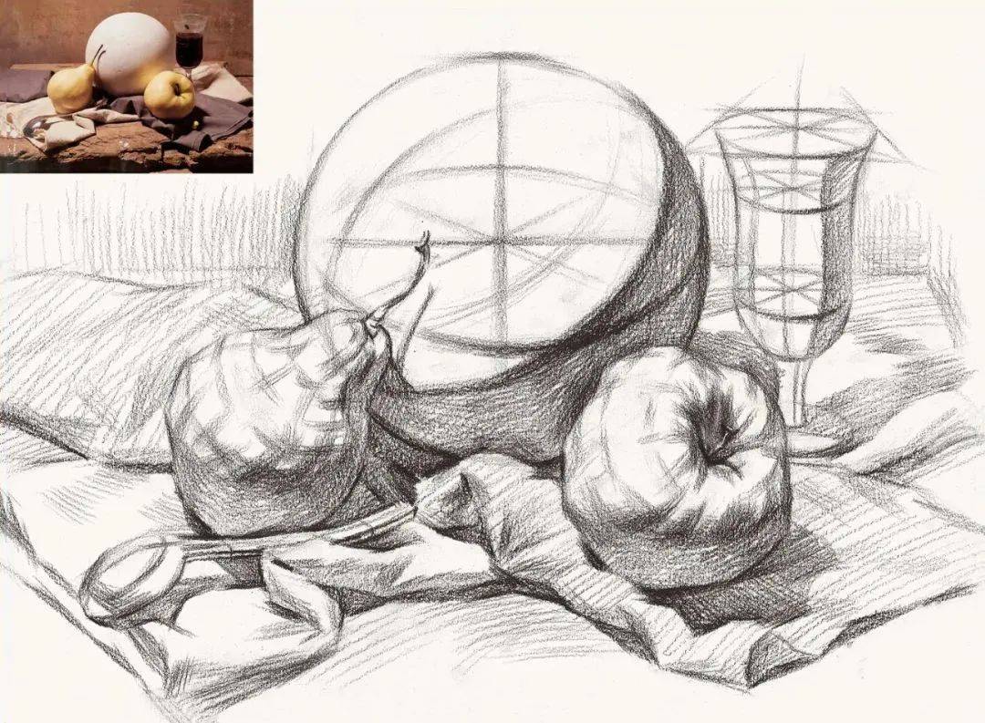 如何从结构素描转化成普通素描?_静物_形体_什么
