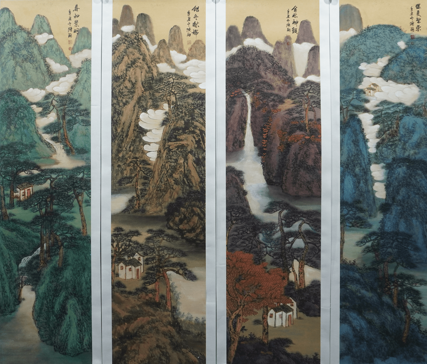 陈丽山水作品 —— 色墨相融·浑厚华滋_桂林人_美术_书画