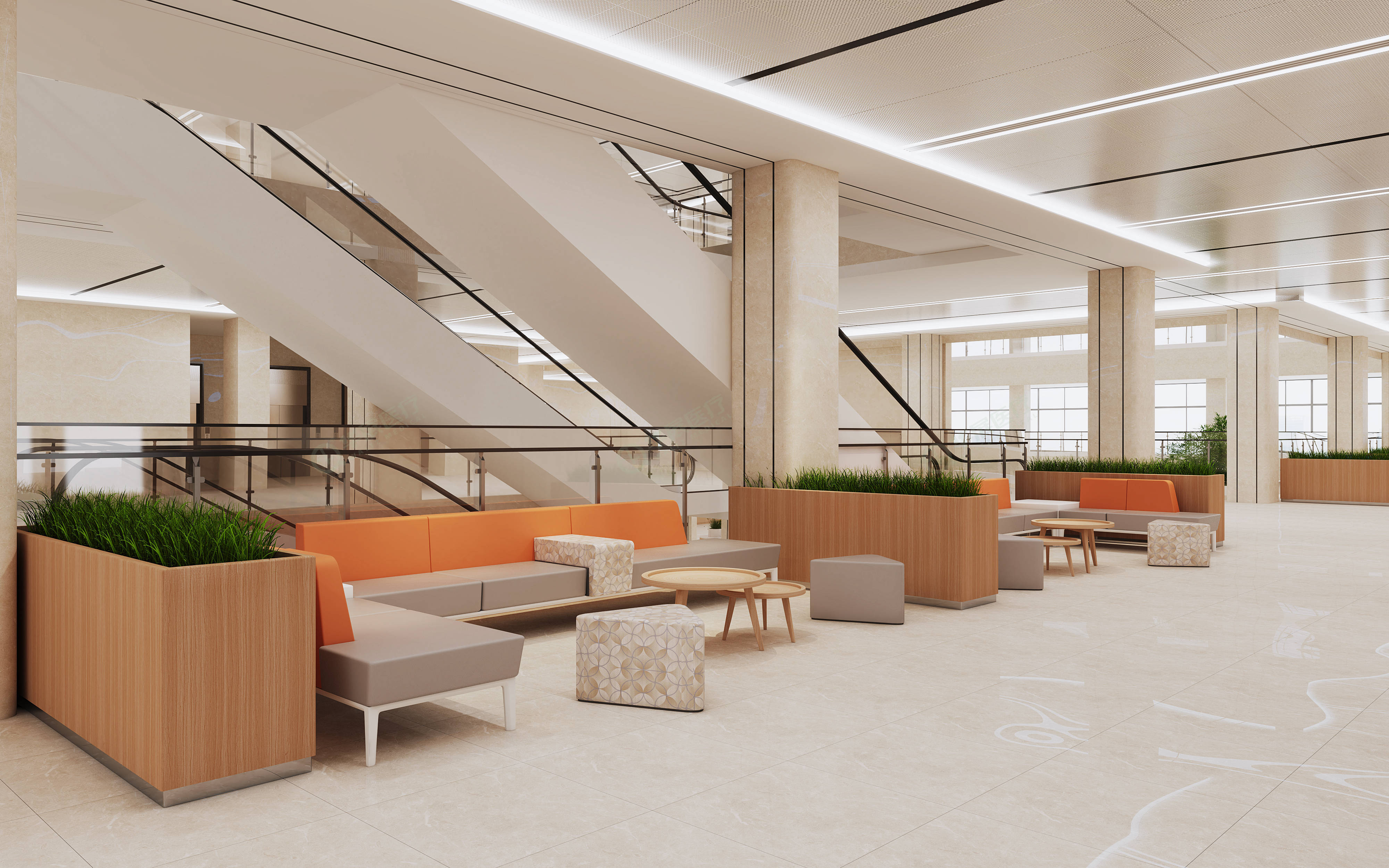 新型医院候诊区沙发椅_患者_医疗_设计