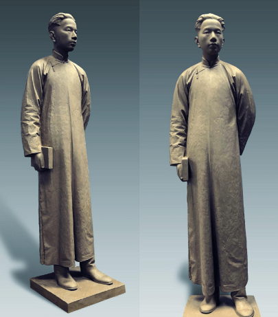 年尺寸/25x30x85cm材质/树脂雕塑作品《聂耳日记》通过写实的表现手法