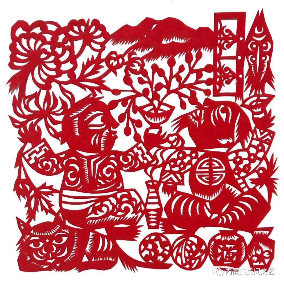 内蒙古《老包头农事》民俗系列剪纸作品赏析_王红川_炭垛_古米