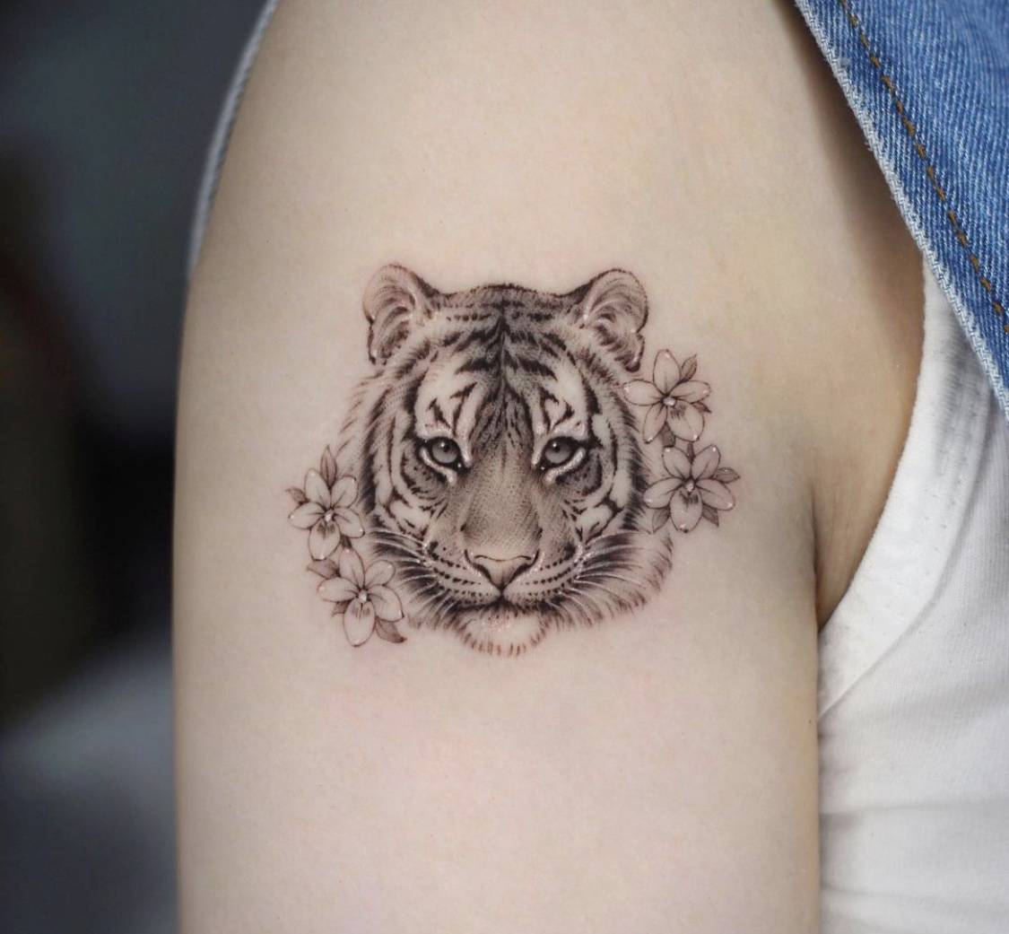 属虎的适合纹身图案图片
