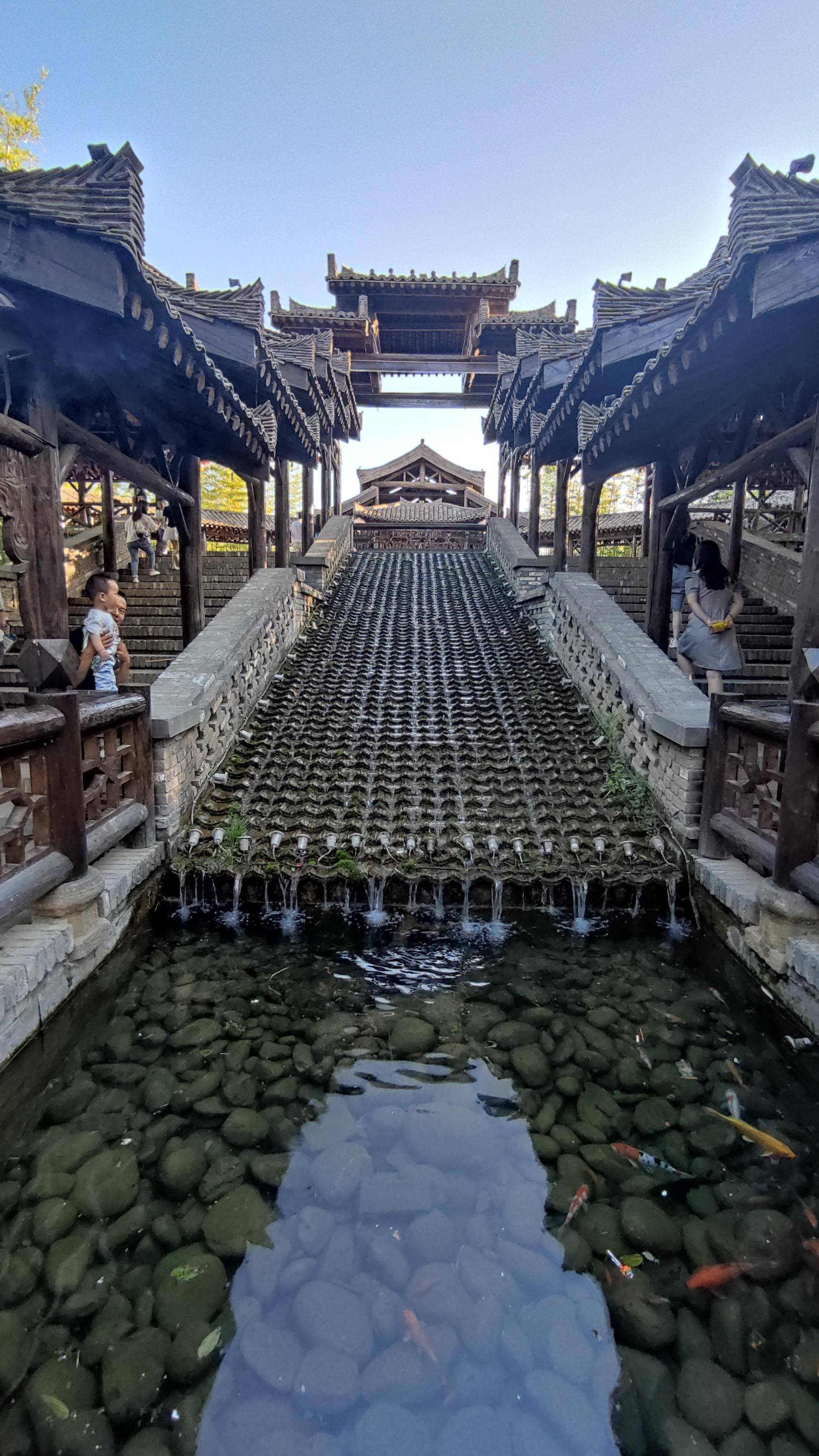 烟火巷子的中式仿古建筑:周至水街的关中门楼和牌坊_经典_艺术_特色