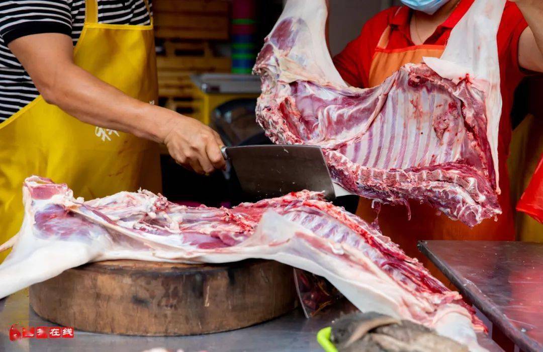 祥和羊业每日的羊肉食材,是由工作人员在养殖基地,每日清晨现宰限时