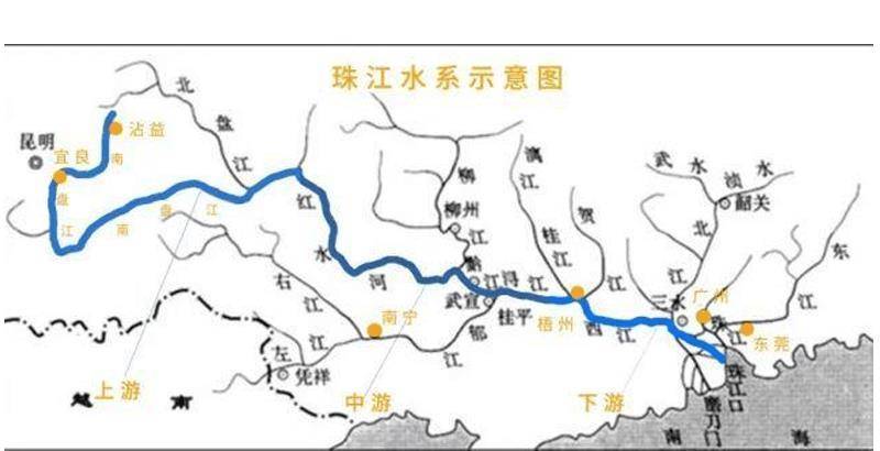 广东省西江流域地图图片