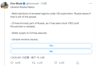 “乌克兰”马斯克就结束俄乌冲突提4项建议，引泽连斯基不满