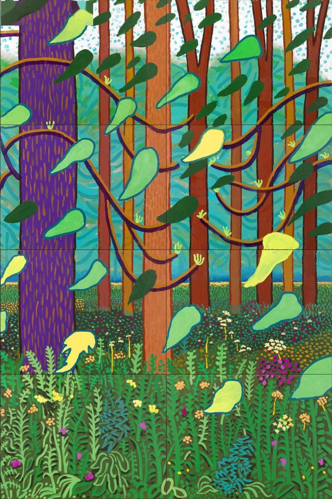 绘画丨大卫 霍克尼 david hockney_the_table_in