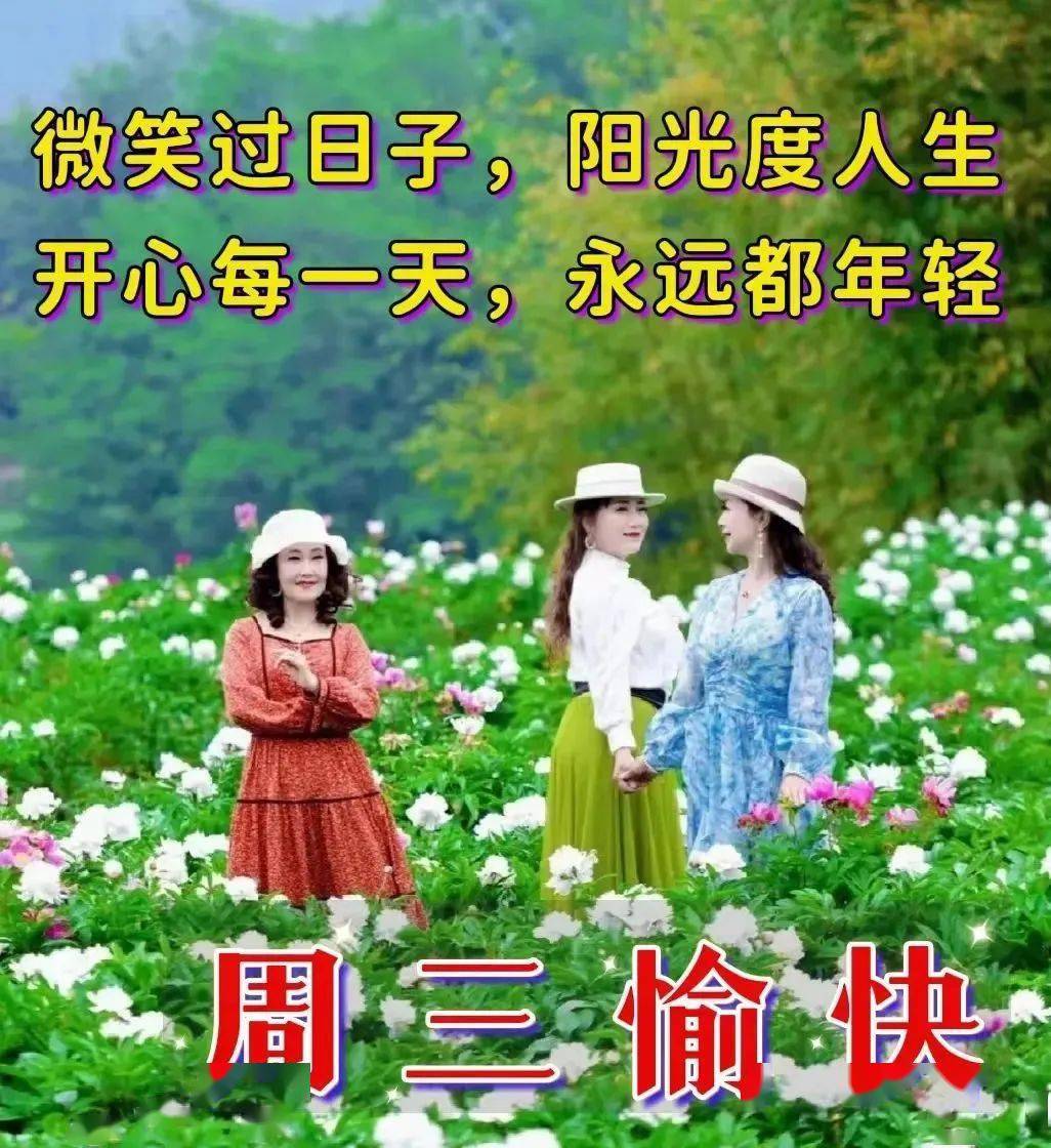 2022最新周三早上好祝福动态表情图片大全,早上好问候语句子!