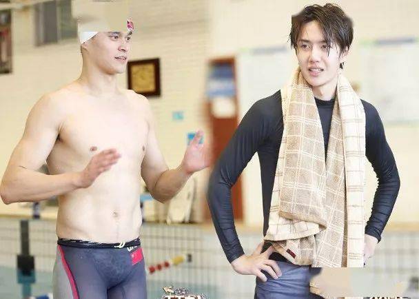 孙杨一直是潮流泳裤的引领者,豹纹透视泳裤很拉风!