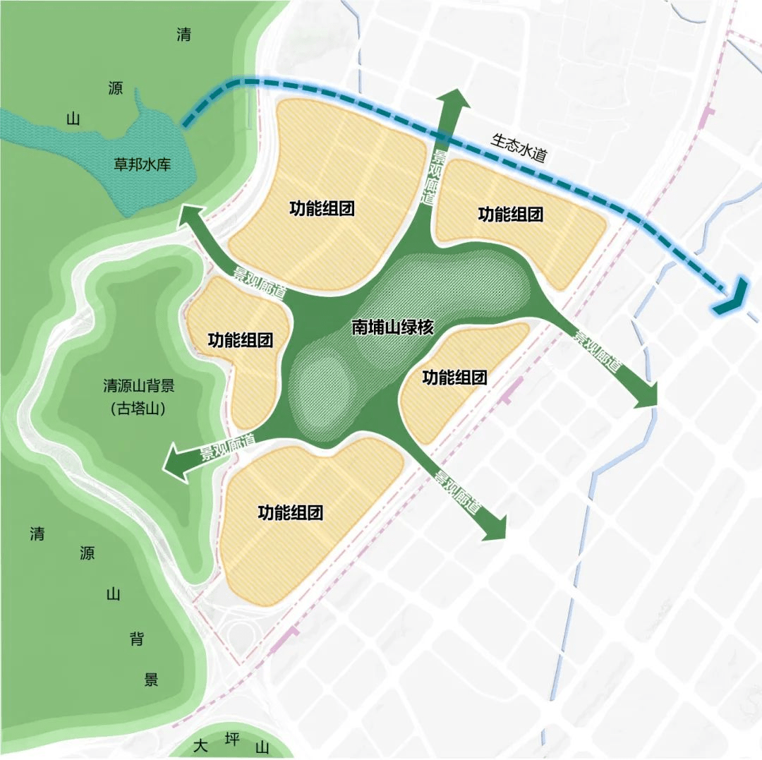 该项目北临通源街,西临规划61号路,南至宫口路