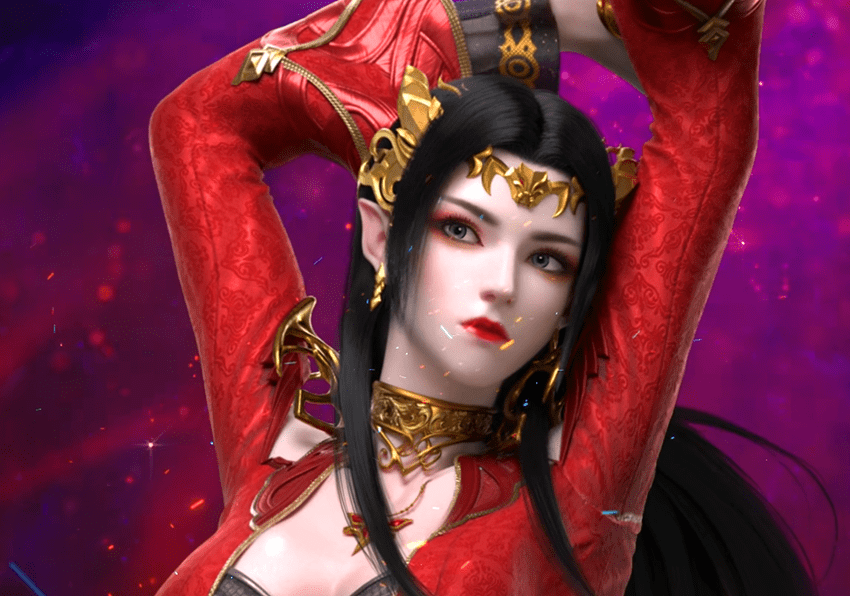 斗破苍穹:美杜莎新建模曝光,伸懒腰秀极致身材,大长腿太撩人_变化