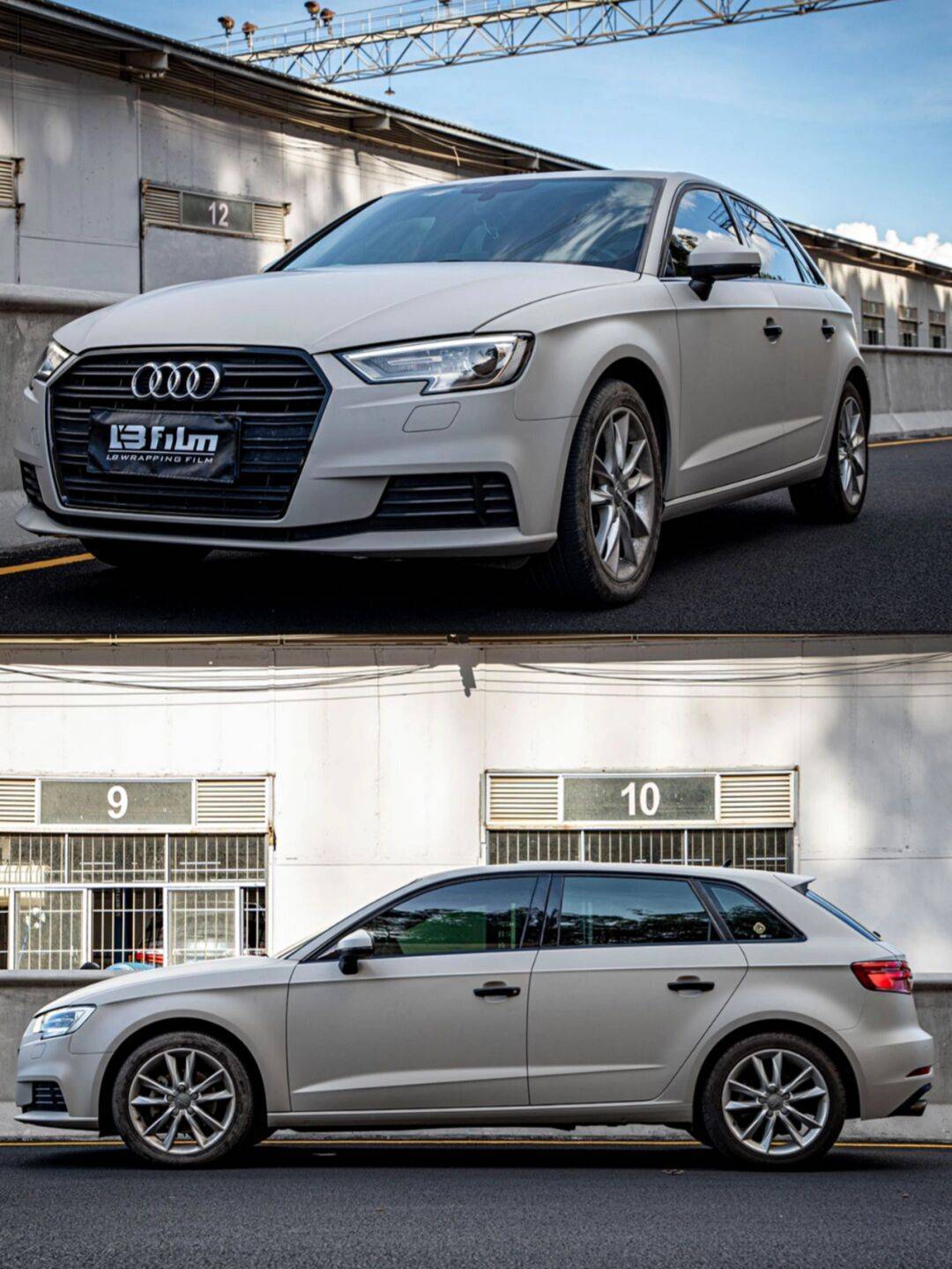 奥迪LB改色膜消光米咖灰，低调温柔的色彩_搜狐汽车_搜狐网