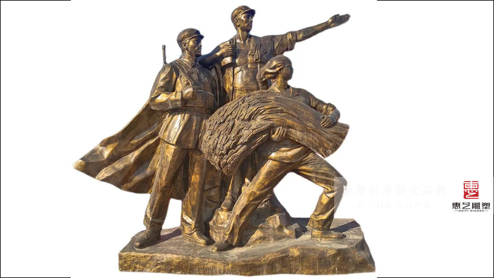 玻璃钢人物雕塑,军民一家亲,军人战士玻璃钢雕塑,人物雕塑,军人战士