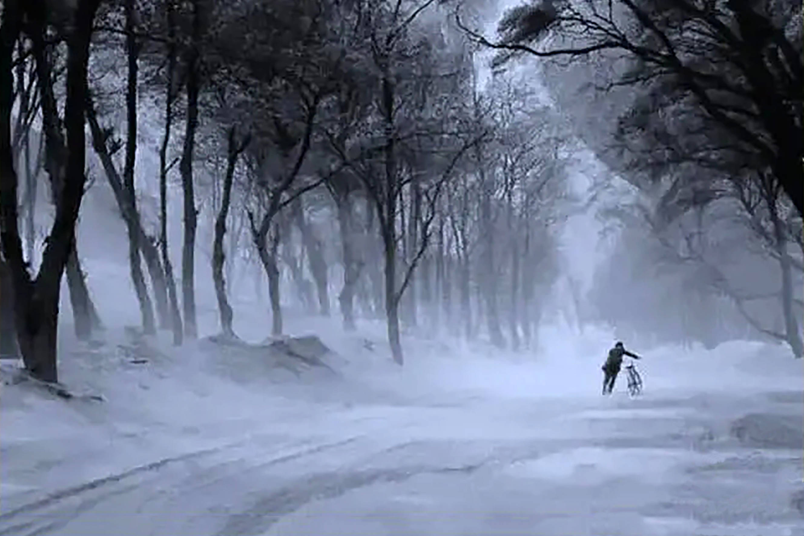 风霜雨雪去上学,让我经受了磨砺,也收获了坚强_道路_冰凌_图片