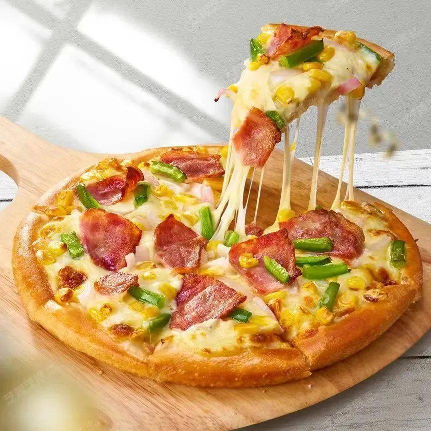 经典培根比萨当培根遇上芝士比萨届的强势cp就出道了好吃到哭泣,美味