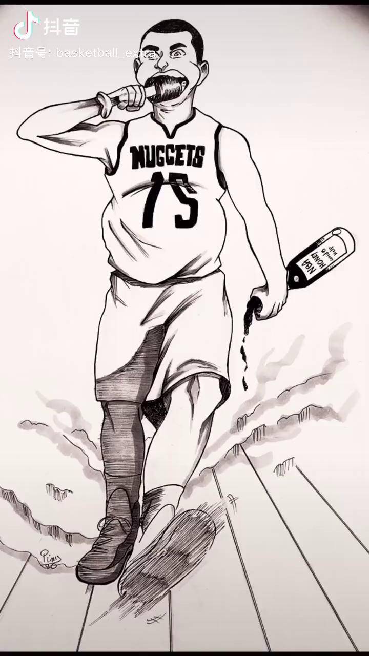 惊现大憨憨～约基奇 搞笑nba 停赛不停球_约基奇_nba_停球