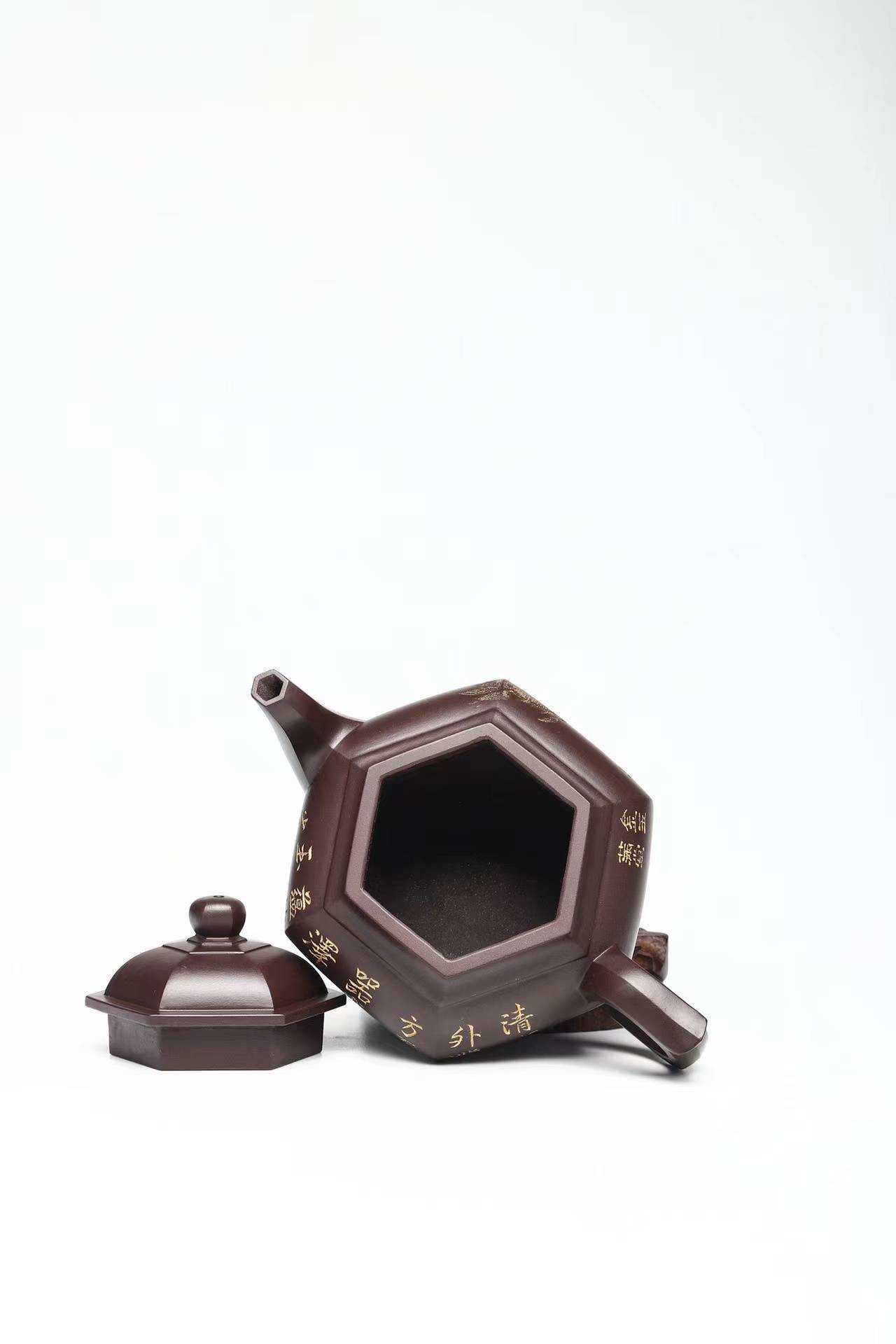 明清时期老款,宜兴原矿纯手工紫砂范菊英六方宫灯_方器_工艺_佳作